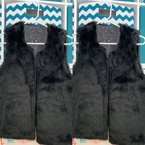 Black fur vest